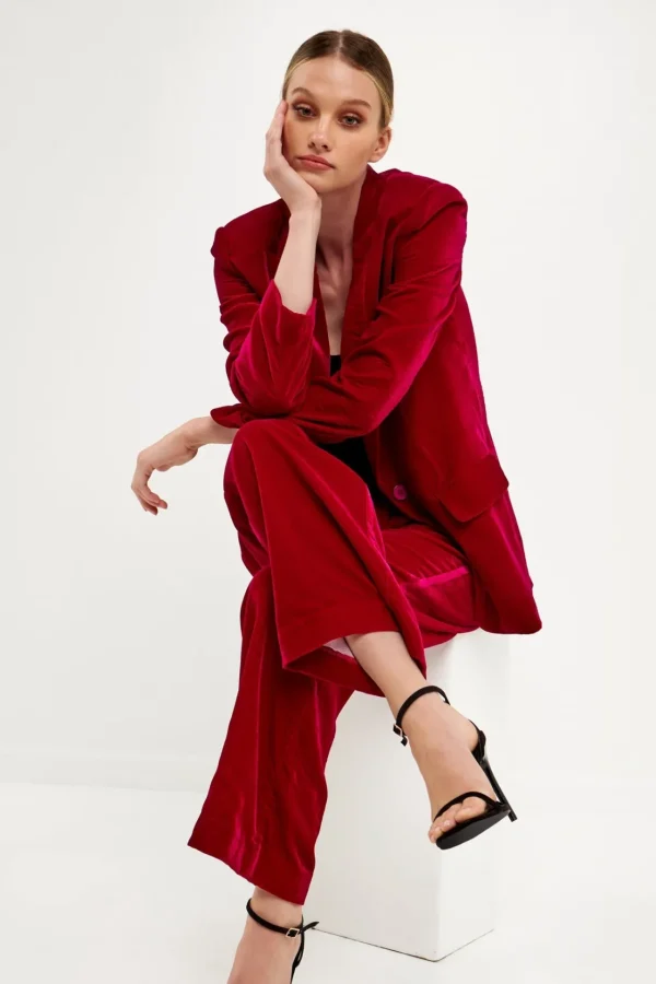 ENDLESS ROSE Blazers | Tops*- Velvet Blazer