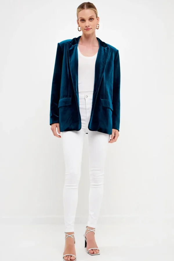 ENDLESS ROSE Blazers | Tops*- Velvet Blazer