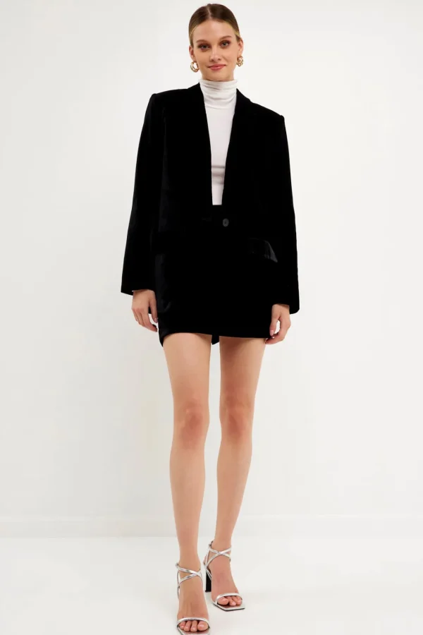 ENDLESS ROSE Blazers | Tops*- Velvet Blazer