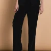 ENDLESS ROSE Pants | Tops*- Velvet High Waisted Trousers BLACK
