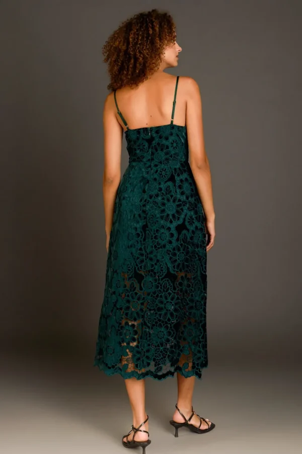 ENDLESS ROSE Lace Dresses | Tops*- Velvet Lace Midi Dress
