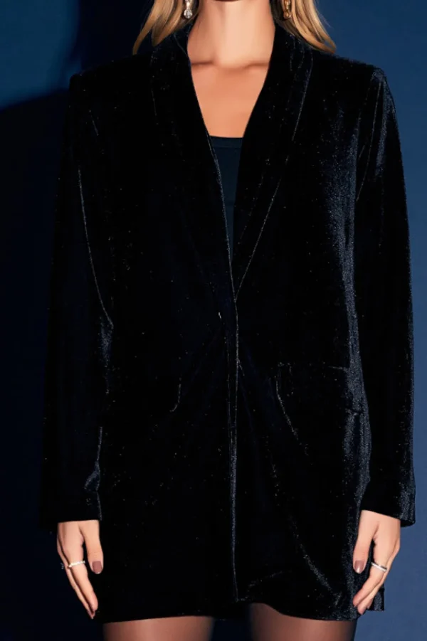 ENDLESS ROSE Blazers | Tops*- Velvet Loose Fit Blazer