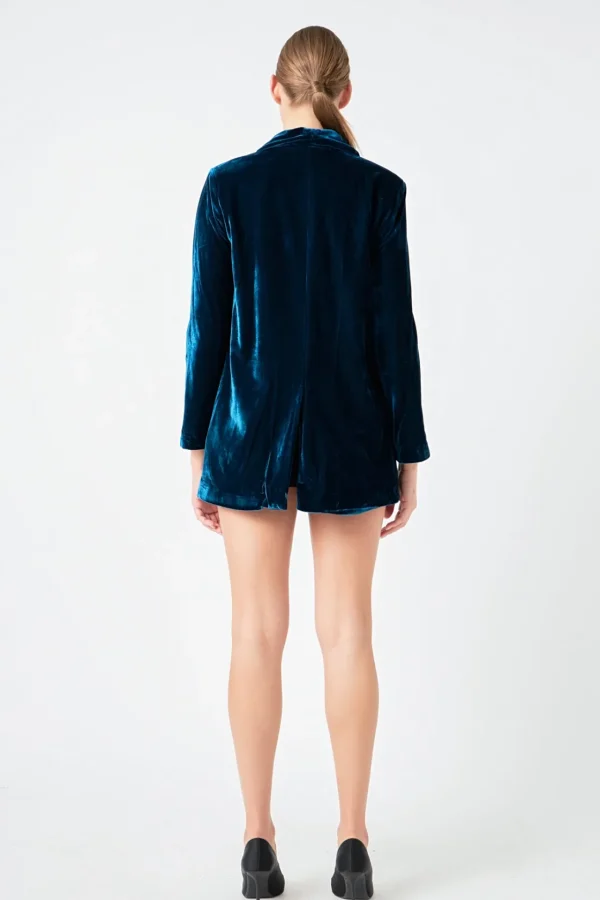 ENDLESS ROSE Blazers | Tops*- Velvet Loose Fit Blazer