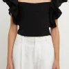 ENDLESS ROSE Tops*- Voluminous Tube Top BLACK