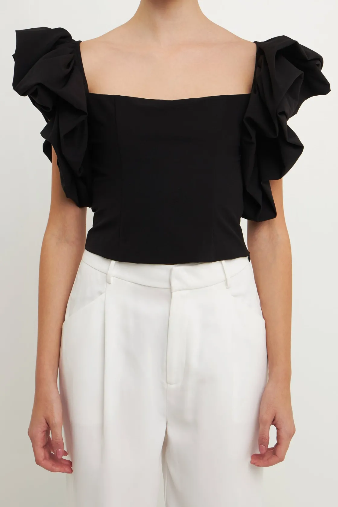 endless_rose__voluminous__0-1.webp ENDLESS ROSE Tops*- Voluminous Tube Top BLACK