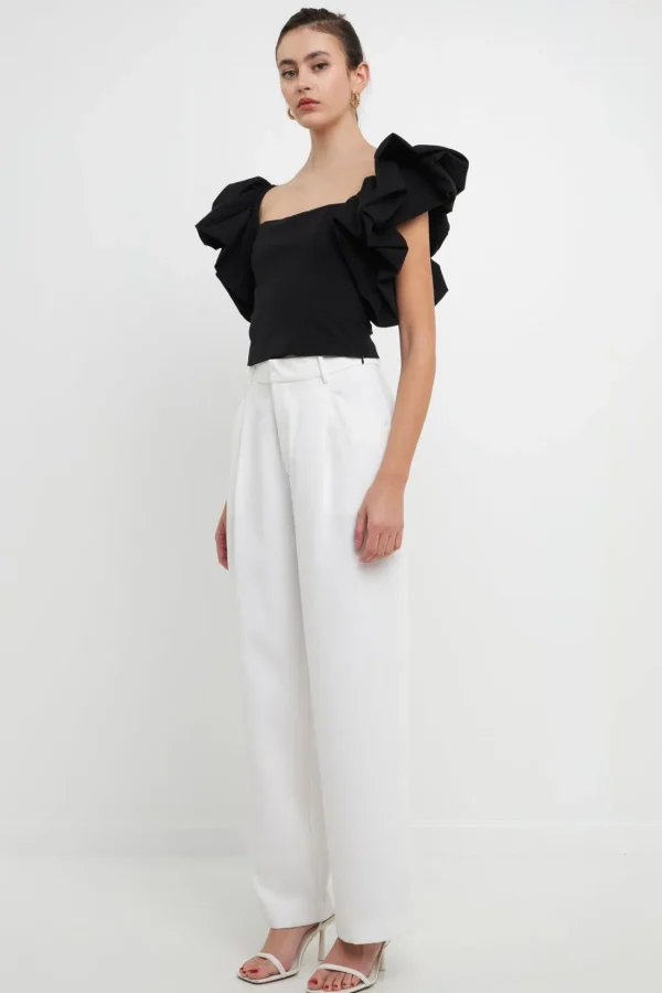 ENDLESS ROSE Tops*- Voluminous Tube Top BLACK