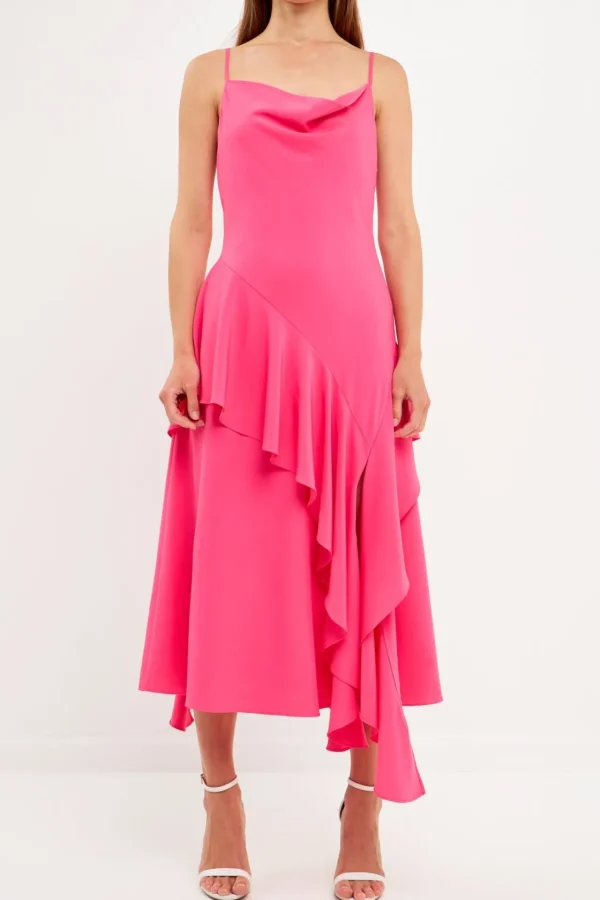 ENDLESS ROSE Tops*- Waterfall Maxi Dress PINK