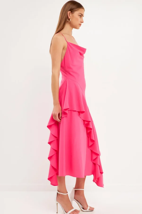 ENDLESS ROSE Tops*- Waterfall Maxi Dress PINK