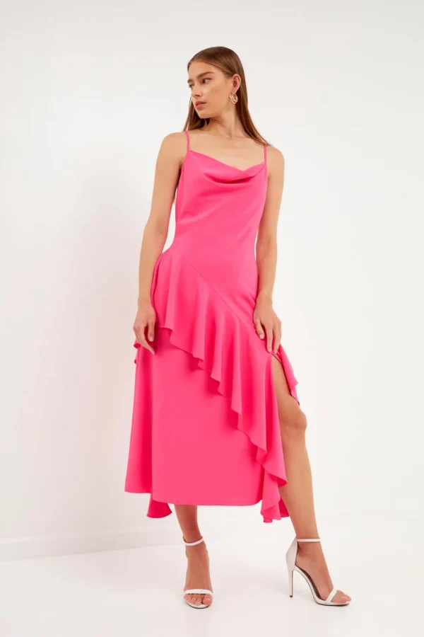 ENDLESS ROSE Tops*- Waterfall Maxi Dress PINK