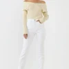 ENDLESS ROSE Sweaters & Knits | Tops*- Wide Collar Knit Sweater CREAM