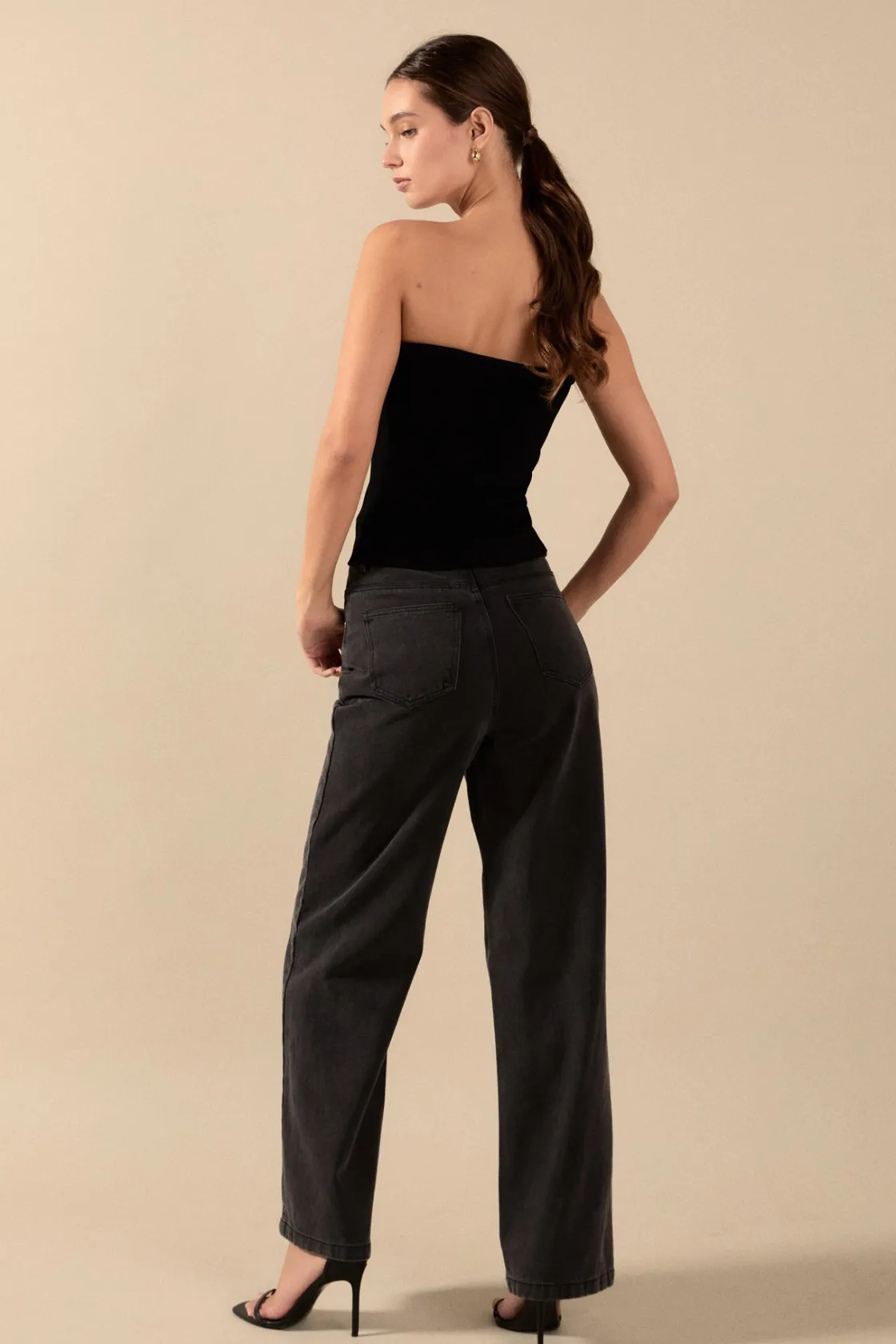 endless_rose__wide_leg_hi_2-1.webp ENDLESS ROSE Matching Sets | Pants*- Wide Leg High Waisted Jeans DARKGREY