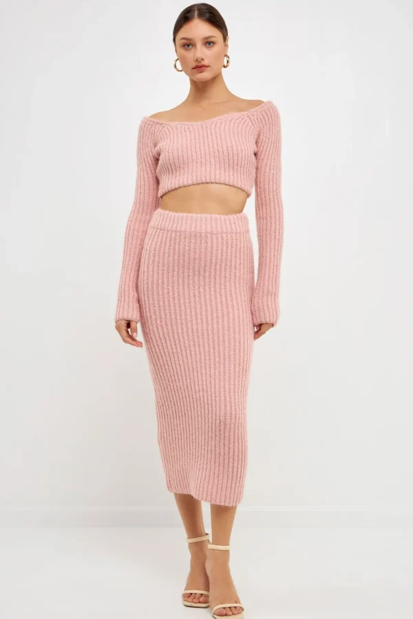 ENDLESS ROSE Sweaters & Knits | Tops*- Women's Cropped Long Sleeve Sweater