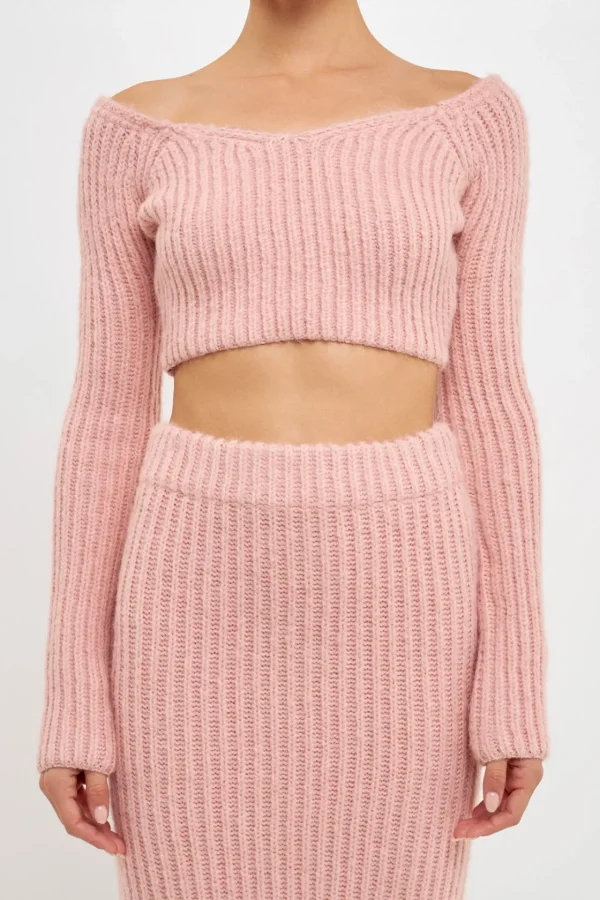 ENDLESS ROSE Sweaters & Knits | Tops*- Women's Cropped Long Sleeve Sweater