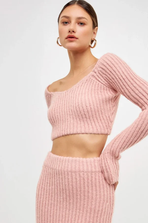 ENDLESS ROSE Sweaters & Knits | Tops*- Women's Cropped Long Sleeve Sweater