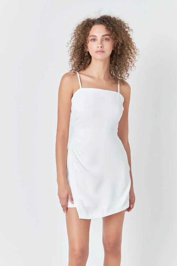 ENDLESS ROSE Bodycon Dresses | Tops*- Wrapped Detail Mini Dress IVORY