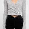 ENDLESS ROSE Tops*- Wrapped Knit Top