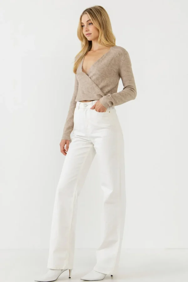 ENDLESS ROSE Tops*- Wrapped Knit Top