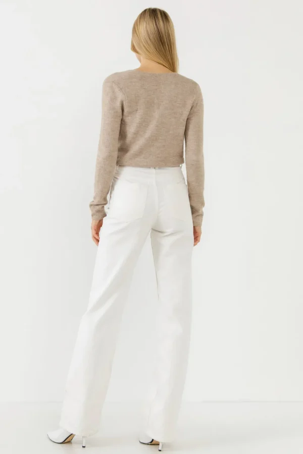 ENDLESS ROSE Tops*- Wrapped Knit Top