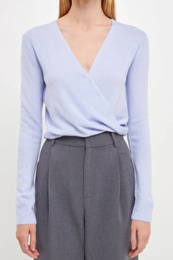 ENDLESS ROSE Tops*- Wrapped Knit Top