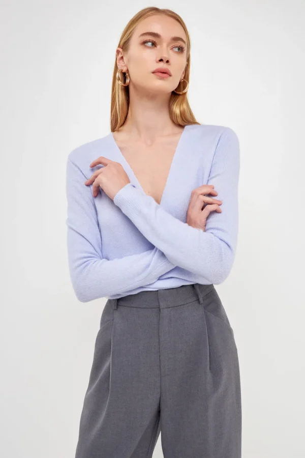 ENDLESS ROSE Tops*- Wrapped Knit Top