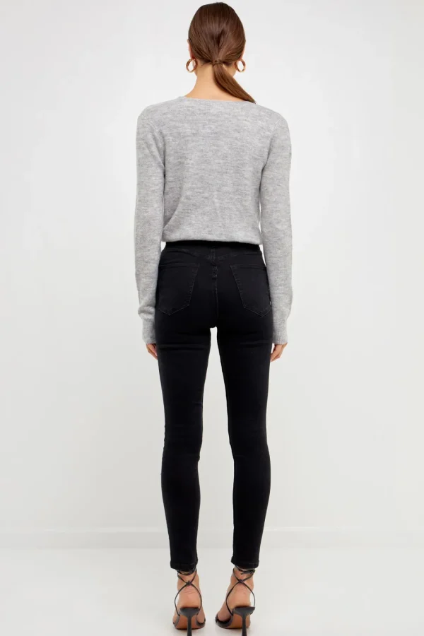 ENDLESS ROSE Tops*- Wrapped Knit Top