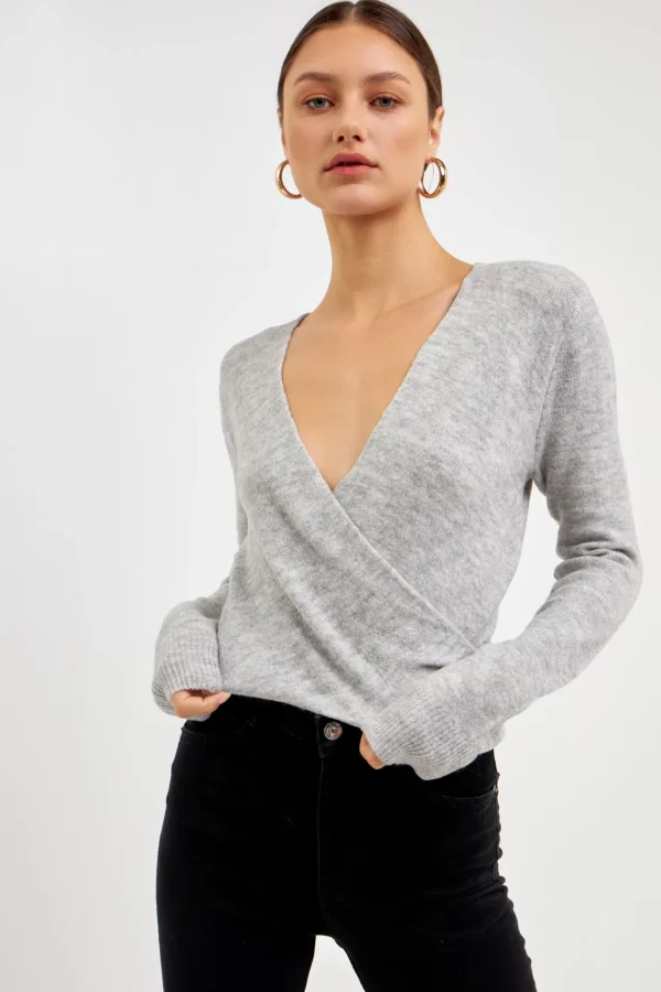 ENDLESS ROSE Tops*- Wrapped Knit Top