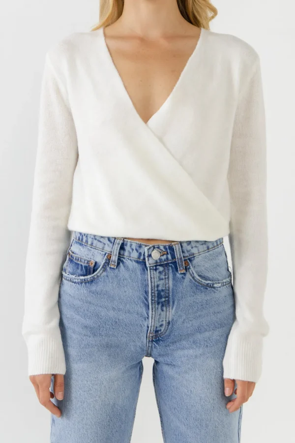 ENDLESS ROSE Tops*- Wrapped Knit Top