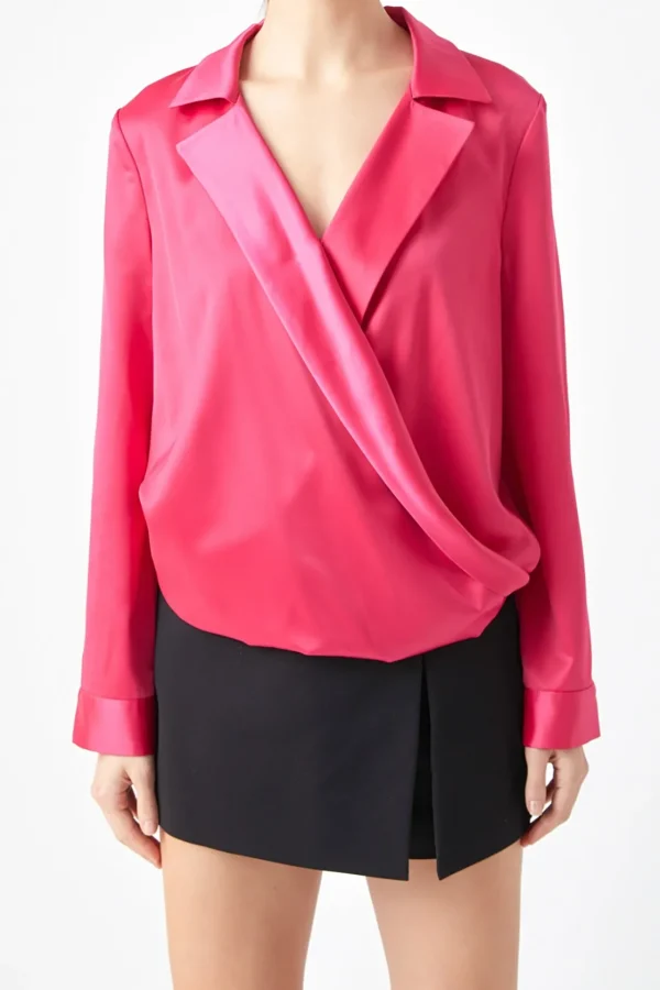 ENDLESS ROSE Shirts & Blouses | Tops*- Wrapped Satin Blouse