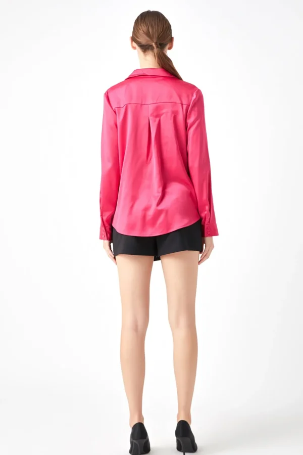 ENDLESS ROSE Shirts & Blouses | Tops*- Wrapped Satin Blouse