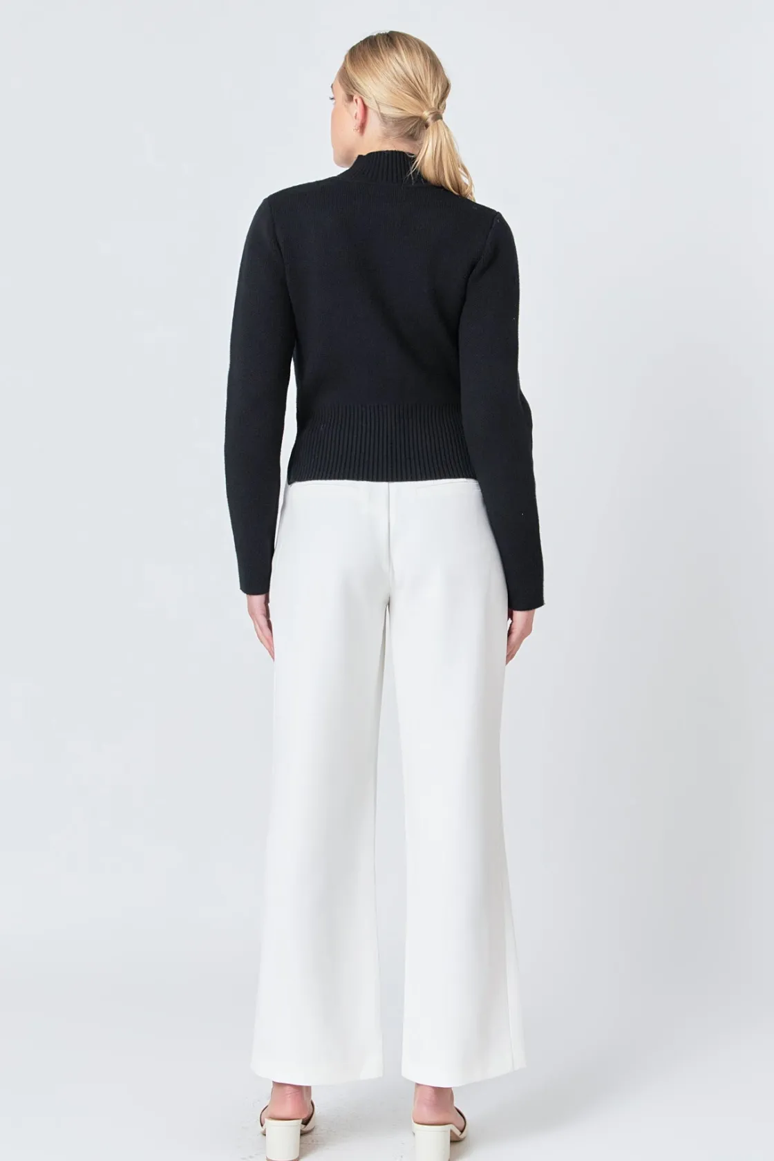 endless_rose__zip_down_sw_2.webp ENDLESS ROSE Sweaters & Knits | Tops*- Zip Down Sweater BLACK