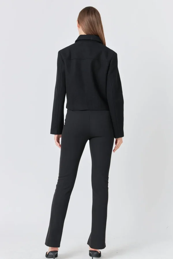 ENDLESS ROSE Jackets & Coats | Tops*- Zip Up Jacket BLACK