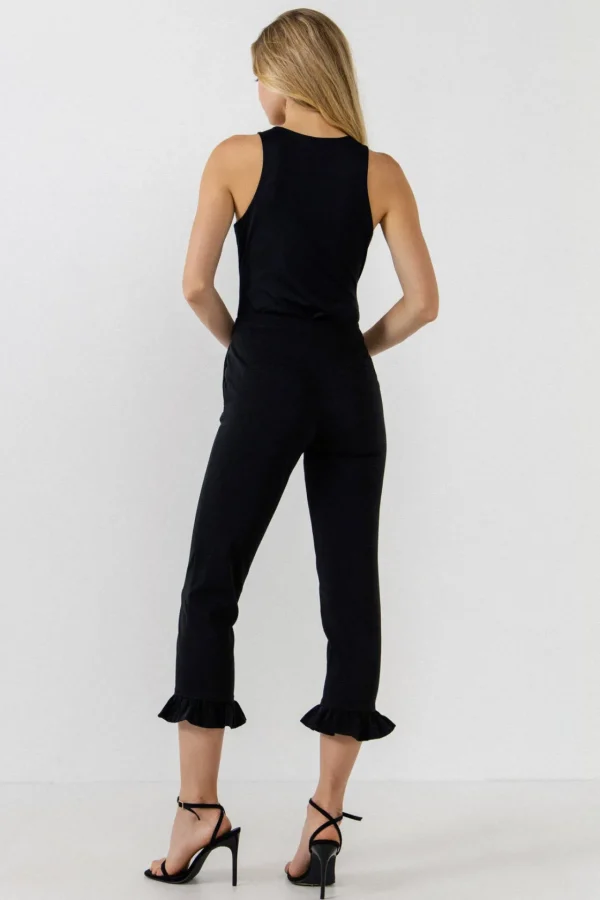 ENDLESS ROSE Pants | Tops*-Frilled Trousers BLACK