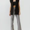 ENDLESS ROSE Vest | Blazers*-Shoulder Pad Vest BLACK