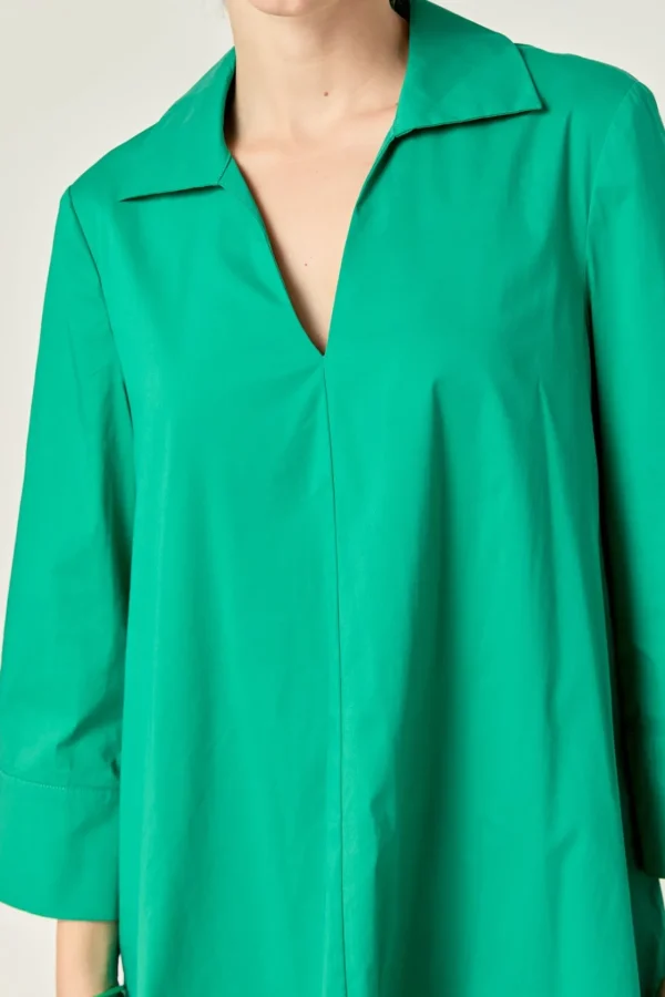 ENGLISH FACTORY White Dresses | Tops*- A-Line Kaftan Collar Dress