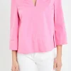 ENGLISH FACTORY Tops*- A-Line Kaftan Collar Top