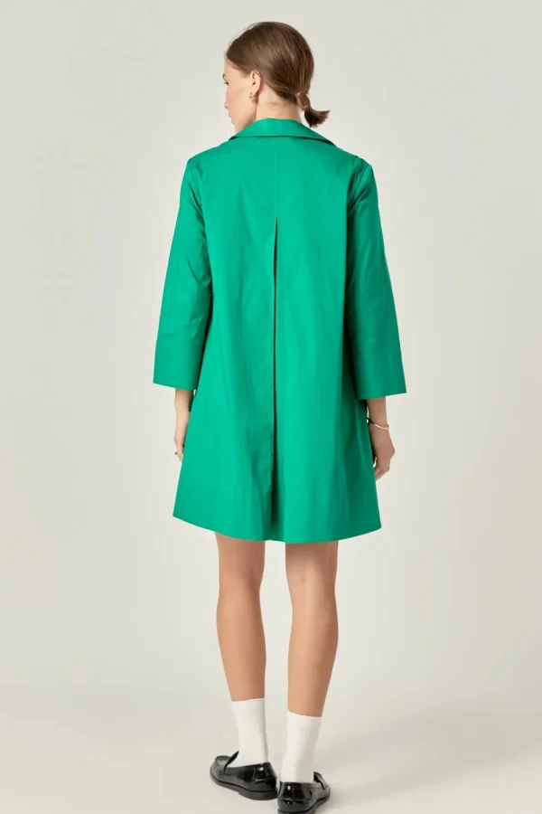 ENGLISH FACTORY White Dresses | Tops*- A-Line Kaftan Collar Dress