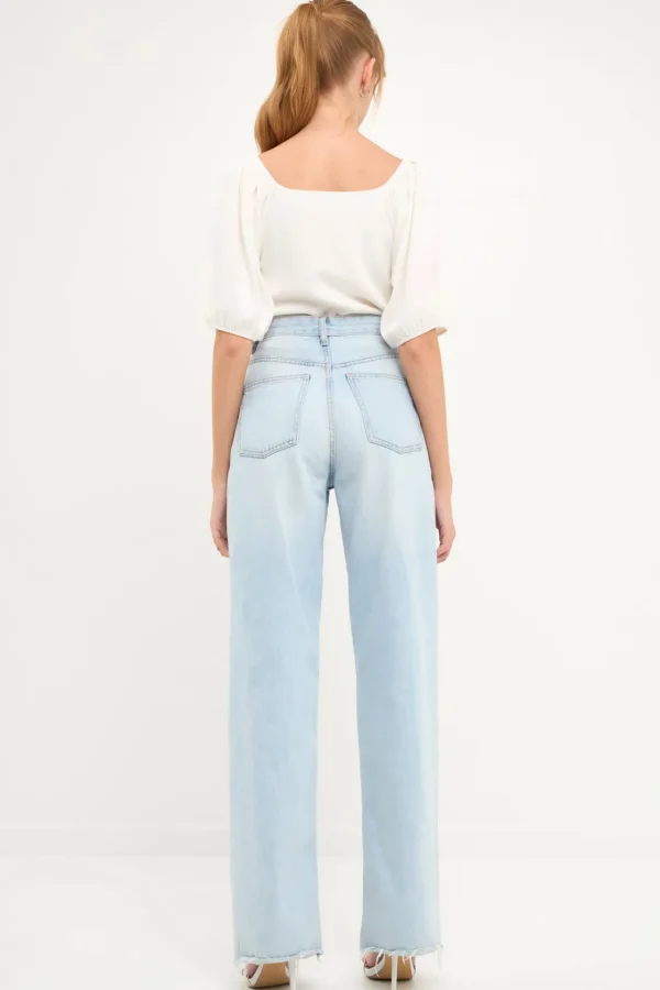 ENGLISH FACTORY Sweaters & Knits | Tops*- All Knitdown Top WHITE