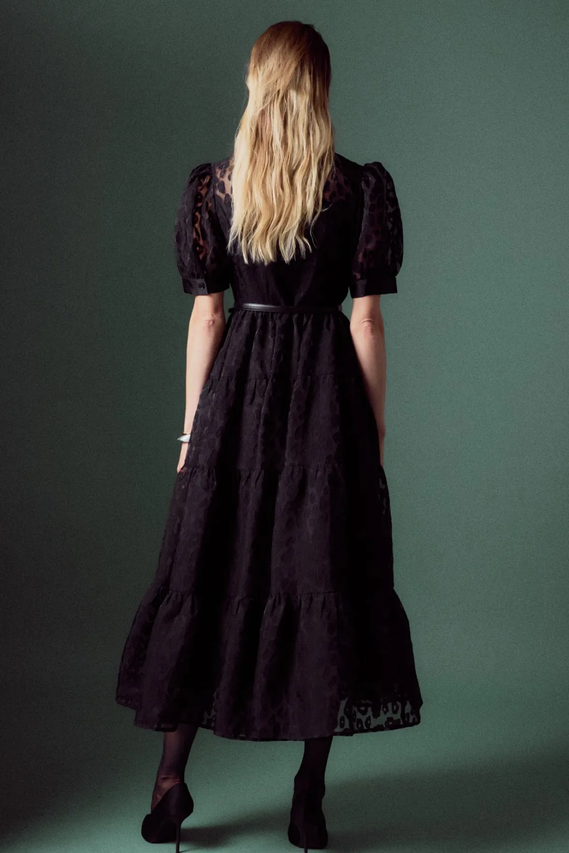 english_factory__animal_p_2-2.webp ENGLISH FACTORY Organza | Tops*- Animal Print Button Up Maxi Dress BLACK