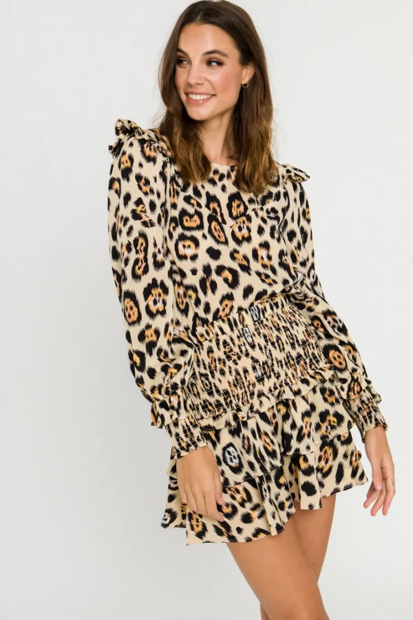 ENGLISH FACTORY Skirts | Tops*- Animal Print Smocked Skirt MULTI