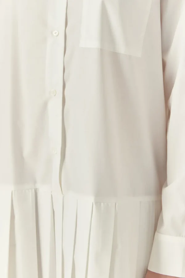 ENGLISH FACTORY White Dresses | Tops*- Anne Colorblocked Shirt Dress WHITE