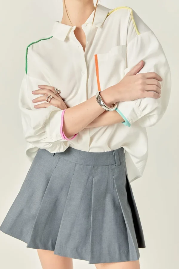 ENGLISH FACTORY Shirts & Blouses | Tops*- Anne Colorblock Shirt MULTI