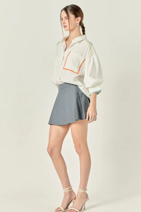 ENGLISH FACTORY Shirts & Blouses | Tops*- Anne Colorblock Shirt MULTI