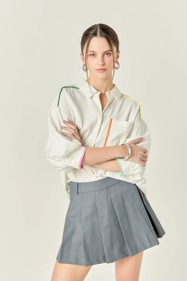 ENGLISH FACTORY Shirts & Blouses | Tops*- Anne Colorblock Shirt MULTI