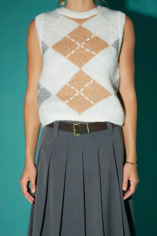 ENGLISH FACTORY Matching Sets | Tops*- Argyle Knit Vest