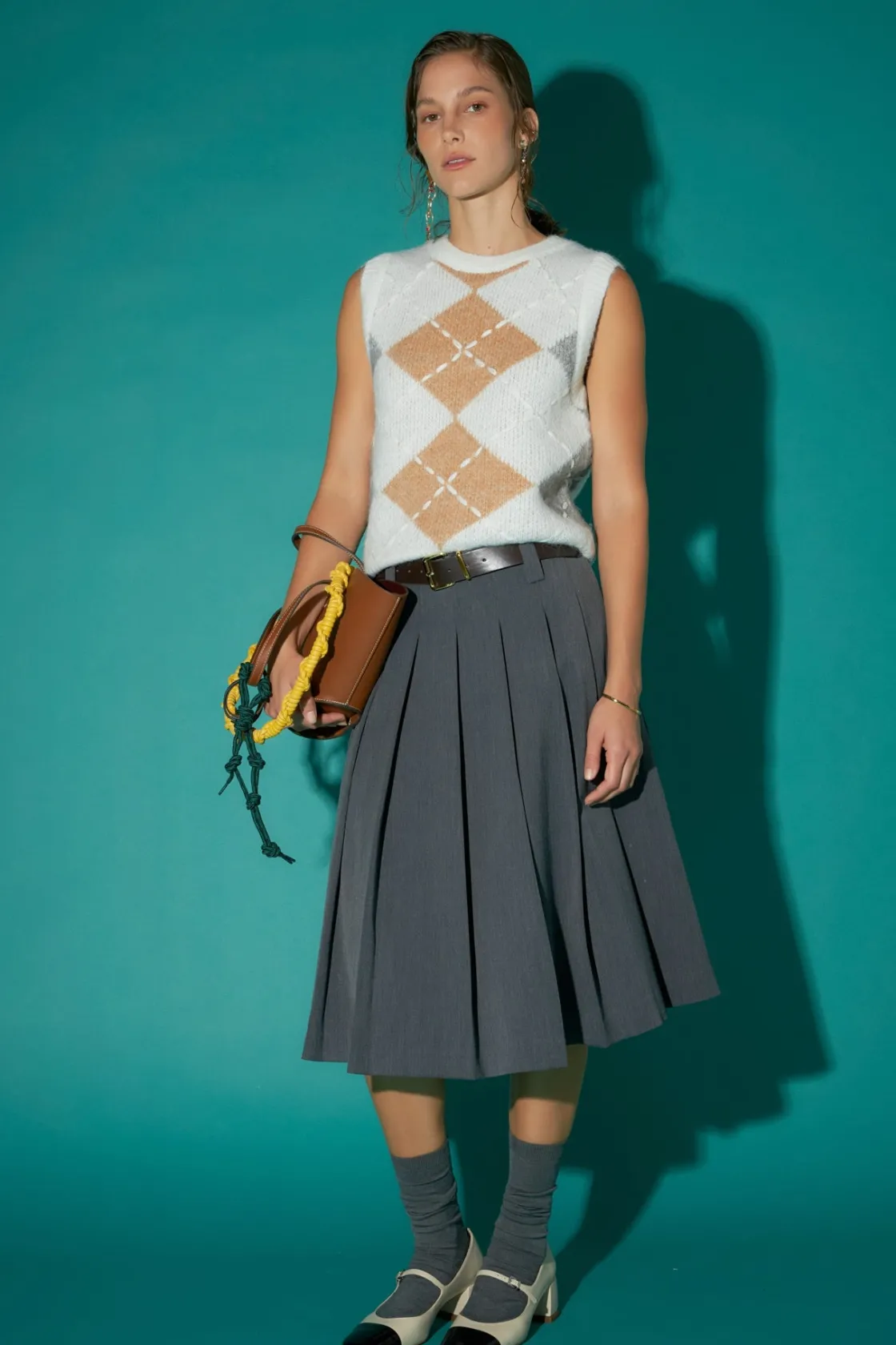 english_factory__argyle_k_1-1.webp ENGLISH FACTORY Matching Sets | Tops*- Argyle Knit Vest