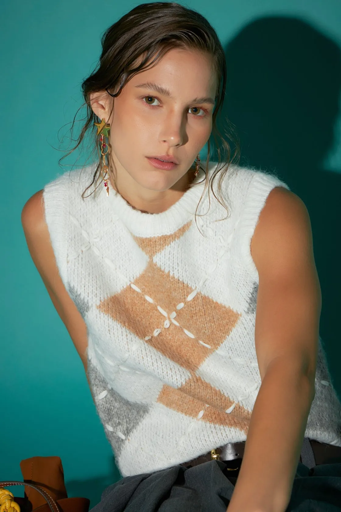 english_factory__argyle_k_3-1.webp ENGLISH FACTORY Matching Sets | Tops*- Argyle Knit Vest