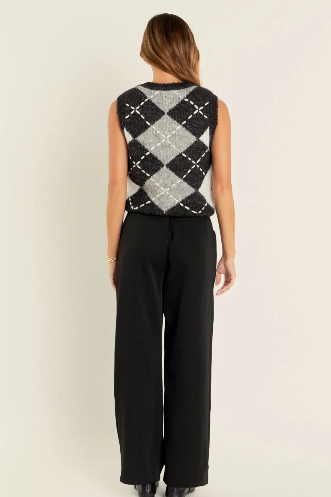 english_factory__argyle_k_7-1.webp ENGLISH FACTORY Matching Sets | Tops*- Argyle Knit Vest