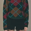 ENGLISH FACTORY Sweaters & Knits | Tops*- Argyle Sweater DARKGREENMULTI