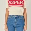 ENGLISH FACTORY Sweaters & Knits | Tops*- Aspen Sweater CREAM/RED