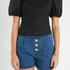 ENGLISH FACTORY Tops*- Asymmetrical Smocked Top
